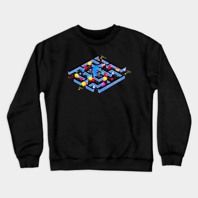 Hyper Pac Man Crewneck Sweatshirt by Zubieta